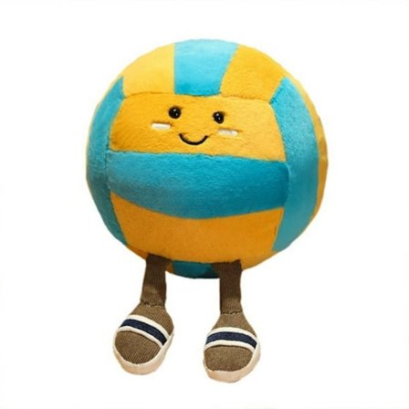 Jellycat Amuseables Beach Volleyball Plysj, 26 cm Søt Sport Plysjleke, Amuseables-kolleksjon