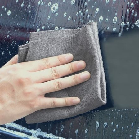 5-pak magisk klud rengøringsklud til vinduer, glas, biler Mørkegrå—pa