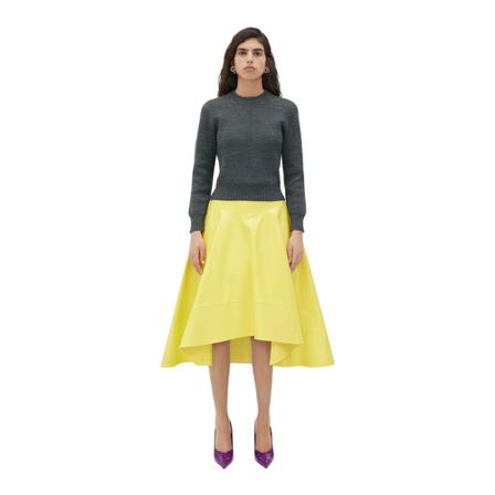 Bottega Veneta, Midi Skirts Geel, Dames, Maat:S