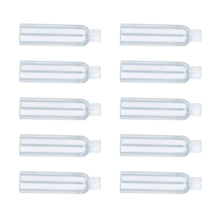 10 stk. klare rejseflasker til toiletartikler, beholdere i rejsestørrelse, væskeflasker