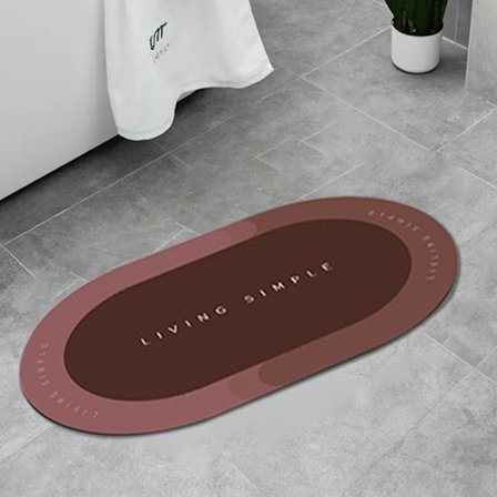 Superabsorberande badmatta Snabbtorkande mjuk elliptisk matta dörrmatta Modern stil för kök badrum