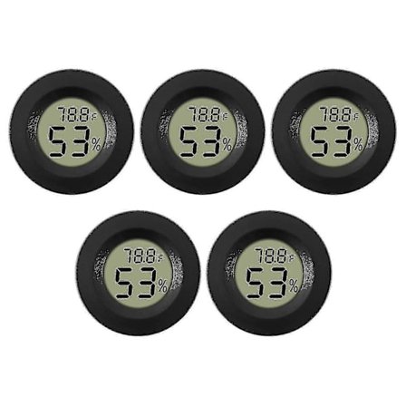 Hygrometer Digital LCD-skärm Fuktighetsmätare - 5-pack