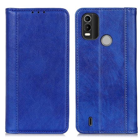 Aito nahkakotelo magneettisuljuksella Nokia C21 Plus - Sininen