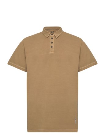 Landon Cotton Pique Polo Ss Khaki Fat Moose