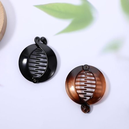 2 STK Banan Hårklemmer Små Runde Plastik Hårklemmer Fiskehale Hårklemmer Resin Hårklemmer Hestehaleholder Klemmer til Kvinder Piger