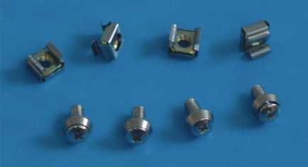 ALLNET 19zbh. Befestigungsset,Käfigmuttern,100-Pack, M6, mit Metall-Rosette,