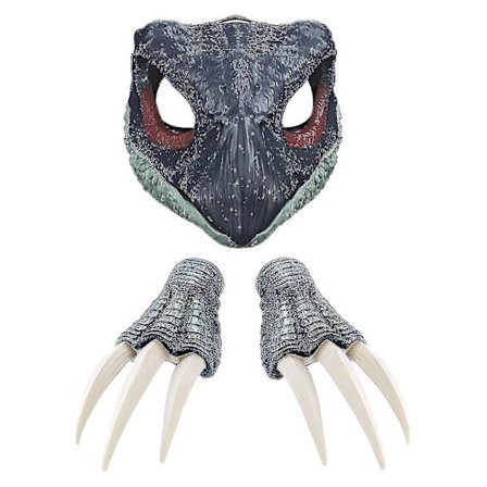 Jurassic Dinosaurie Therizinosaurus Mask Med Öppningsbar Käke Realistiska 25 cm Klor (FMY)