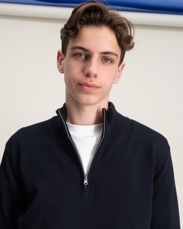 RYVLS Brandon Knit Half Zip Bleu Pulls Garçon - Kids Brand Store