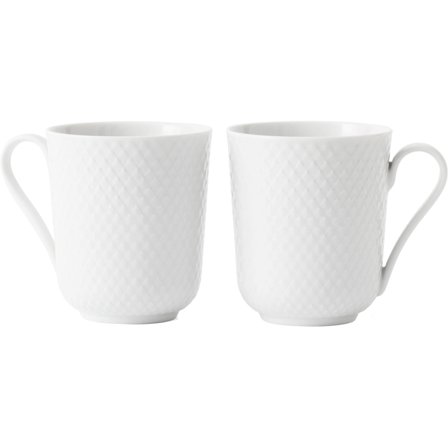 Lyngby porcelæn Mugg med handtag 33 cl Vit 2-pack | Dukning & Servering > Muggar & Koppar > Kopp | Bagaren och Kocken