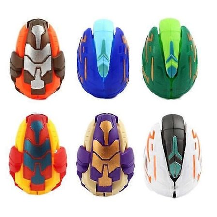 6 stk./sæt Dinosaur Robot Transformer til Børn Deformation Dinosaur Æg Automatisk Transformation Vridning Drenge Uddannelse