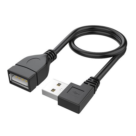 USB 2.0 -jatkokaapeli oikea/vasen/ylös/alas-kulmaliitäntä, lataus ja tiedonsiirto, parantaa portin saavutettavuutta
