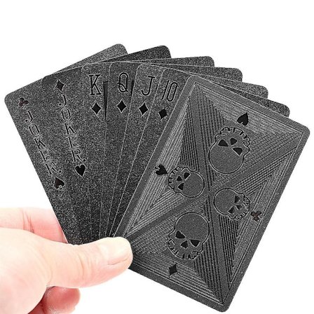 Texas Hold'em Plastkort Spill Pokerkort Svart Skalle Vanntette Poker Stjerne Brettspill Magiske Leke