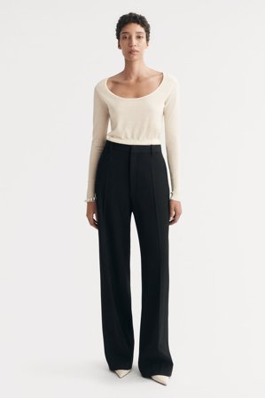 Soft Goat - Featherlight Crewneck - Kashmirtröja dam - XL - Bone