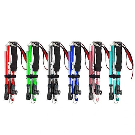 5-delt Foldbar Vandrestav Gåstav Vandring Naturehike Antishock lilla 110-130cm