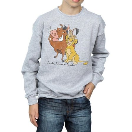 The Lion King Boys Classic Simba Timon & Pumba Sweatshirt 7-8 år