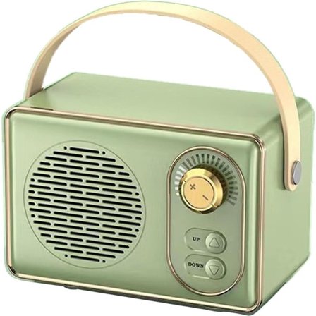 Høykvalitets Retro Bluetooth-høyttaler, Bluetooth-høyttaler, med Ultralang Batterilevetid, grønn