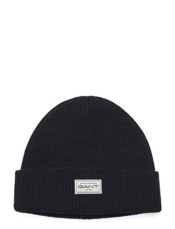Wool Knit Beanie Accessories Headwear Beanies Svart GANT*Betinget Tilbud