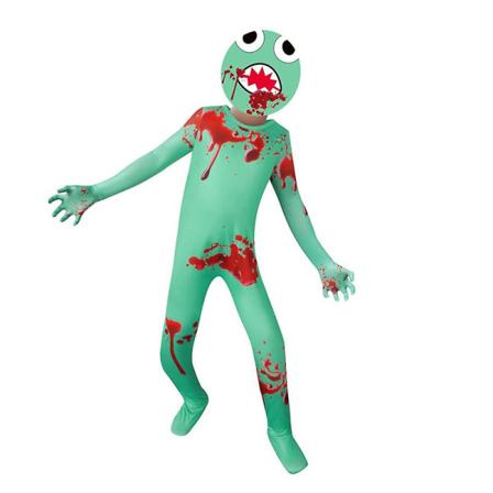 5-12 år Barn Roblox Rainbow Friends Cosplay-kostyme Grønn Jumpsuit-gaver 6-7 Years