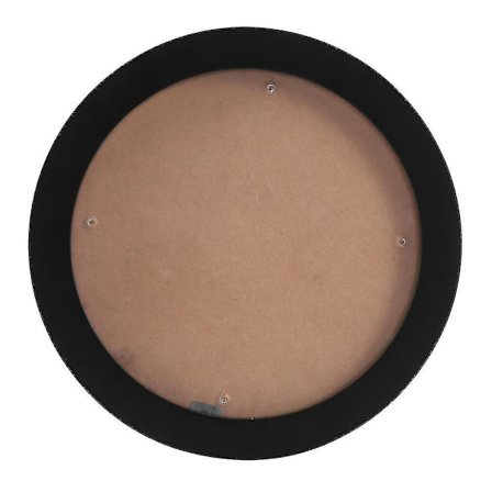 Runde Træbilledrammer Gave DIY Væghængende Træbilledholder (sort)-yuhao