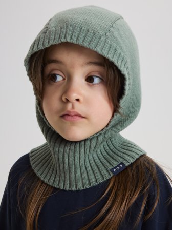 Polarn O. Pyret - Knitted balaclava wool blend - 48|50 - Childrenswear - green