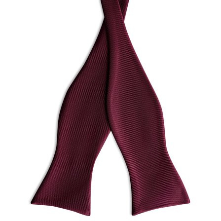 Burgundy Self-Tie Grosgrain Bow Tie for Men - Self-tie bow ties