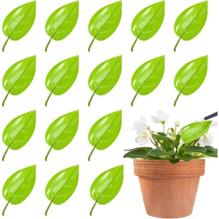 16 stk. Plant Vandings Tragt Enhed, Indendørs Plant Vandings Blomsterpotte Indsæt Blad Plant Pot Vandings Dryp Enhed, Indendørs Plant Vandings (Grøn)