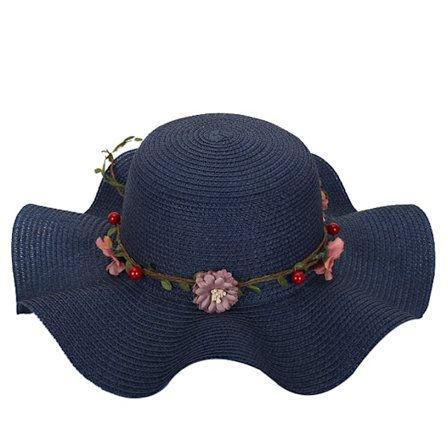 Dam stråhatt Bred brätte Beach Sun Cap