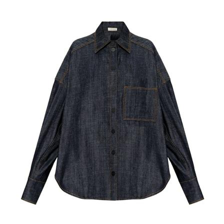 The Mannei Bilbao oversize denim shirt Blå, Dame Skjorter