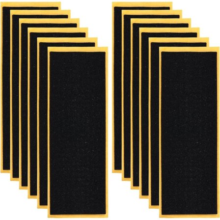 12 ST Grebbræt Skumgreb Tape, Selvklæbende Gripboard Skum Tape Sort Anti-Slip Skumgreb Tape til Grebbrætter, 110 x 38 x 1 mm