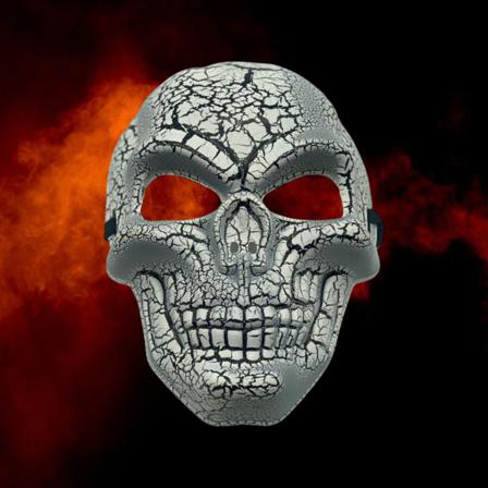 Läskig Mask Skelett Halloween Skalle Döskalle Maskerad Vit One Size