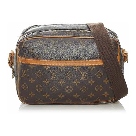 Louis Vuitton Vintage, Pre-owned Reporter PM Monogram Crossbody bag Bruin, Dames, Maat:ONE Size,Canvas