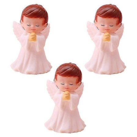 3 stk. Vintage Hjemmeinnredning Bedende Engel Figurer Små Engel Ornamenter Baby Engel Modeller Hagefigur