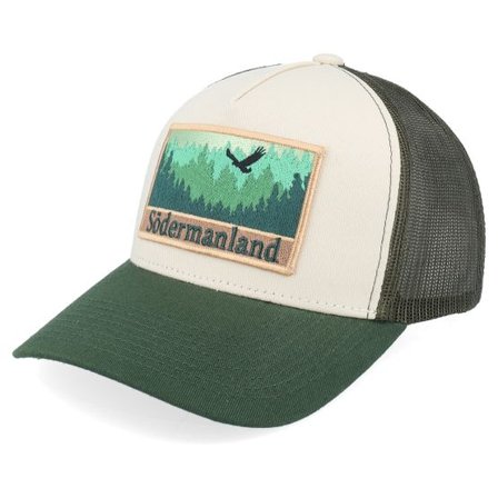 Wild Spirit - Grå trucker Keps - Swedish Södermanland Landscape Stone/Olive/Dark Green A-Frame Trucker @ Hatstore