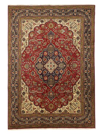 Tappeto Orientale Tabriz 250X350 Marrone/Nero Grandi (Lana, )