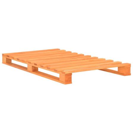 Vidaxl Pallsängram Brun Massiv Furu 100x200 Cm Brun