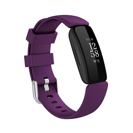 Mörk Lila Mörk Lila kompatibel med Fitbit Inspire 2 Tpe Armband S