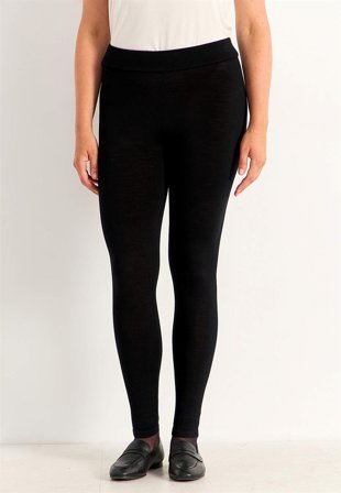 Cellbes of Sweden - Leggings Premium i ekstrafin merinould i sort til damer i størrelse 54/56