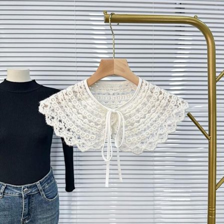 Uldkrave Blomster Aftagelig Skjorte Kappe Falske Kraver