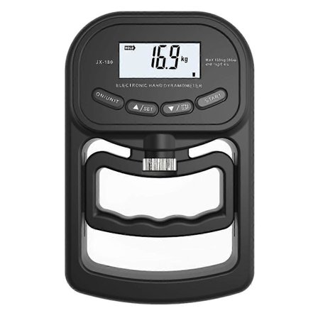 Hånddynamometer Grip Strength Trainer - Elektronisk Håndgrepsstyrketester Grip Strengthener 120 kg, Svart