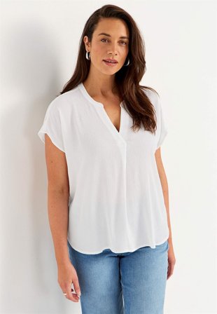 Cellbes of Sweden - Crepe blus - vit - för damer - 50/52