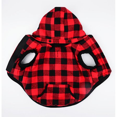 Ruutukuvioinen koiran takki, huppari, brittityyli, koiran talvivaatteet pienille koirille