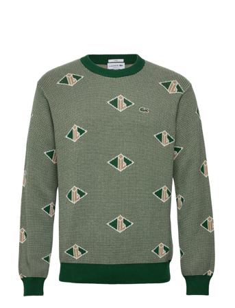 Sweaters Strikket Trøje Med Rund Hals Grøn Lacoste