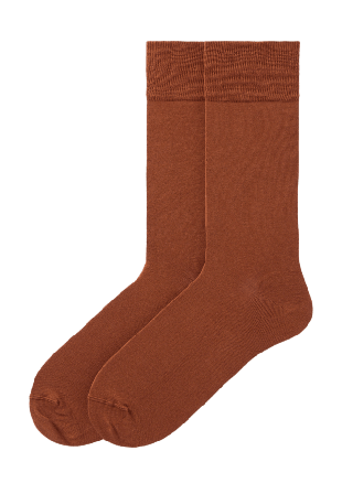 SANDÖ Strumpor i merceriserad bomull Brun 40/42