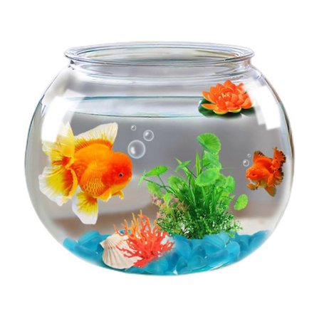 Akvarium Bolle Transparent Knusesikker Akvarium Glass Erstatning Medium Størrelse for Hjem og Kontor Bordplate Midtstykke