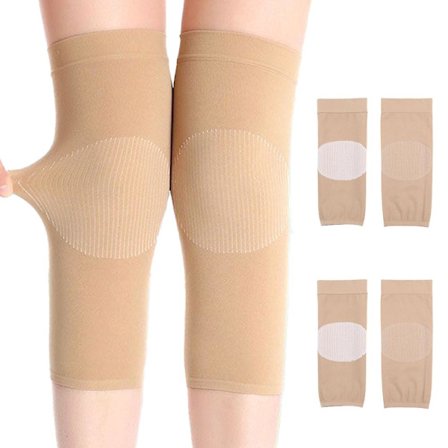 Tunna knäkompressionsstrumpa för utomhusbruk, knästöd för knäsmärta för män och kvinnor hudfärg Xxl-kod