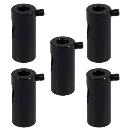 Pakke med 5 sorte decentraliseringslofterkroge | Flytter lette lamper | Dekorativ støtte | Decentraliseringskompatible væg- eller loftslamper, sort, 