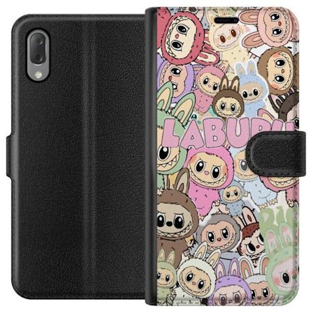 Kompatibel Tegnebogsetui til Sony Xperia L3 Rosa kawaii-komposition med søde animerede figurer og bløde former