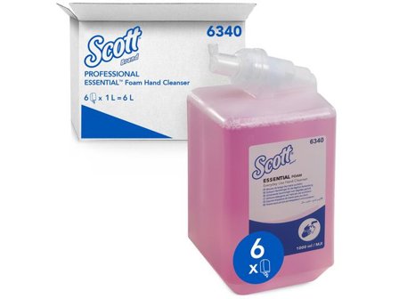 Scott Skumtvål Essential rosa 1l 6/fp - Lyreco - Städ och hygien - Tvål och hygien - Hygiensystem - Kimberly Clark