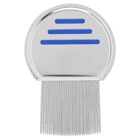 Profesjonell lusekam i rustfritt stål for behandling av luseegg Bærbar lusefjerningskam Blå