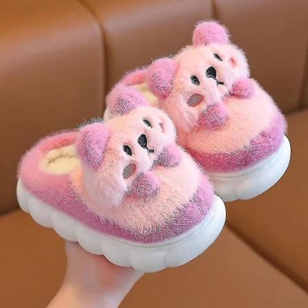 Lasten Piirretty Panda Talvi Tossut Plussinen Eläin Lämmin Puuvilla Kengät Pojille Ja Tytöille Sisätiloissa Kotitalous Pehmeät Tossut 4 26-27 Inner 